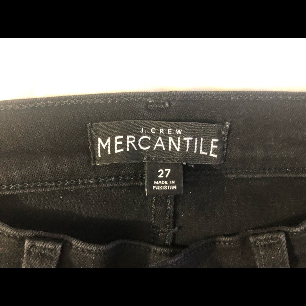 JCrew black skinny jeans (Toothpick Jeans in Black), Size 27